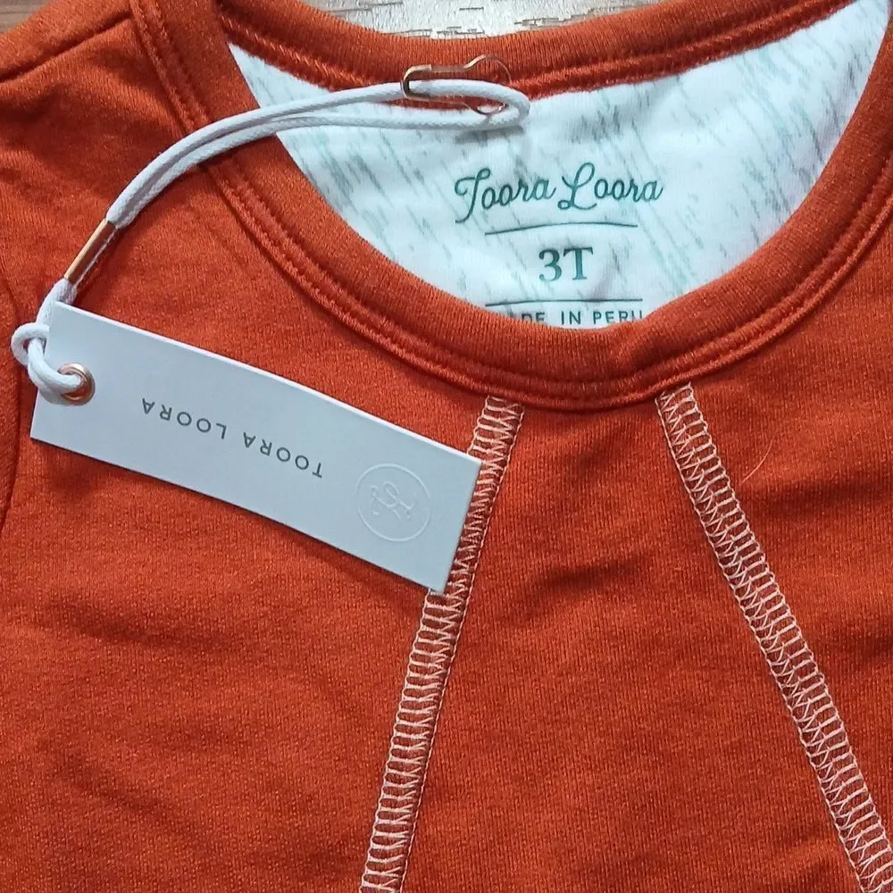 Toora Loora rust orange short sleeve fall dress Sz 3T  Super Soft